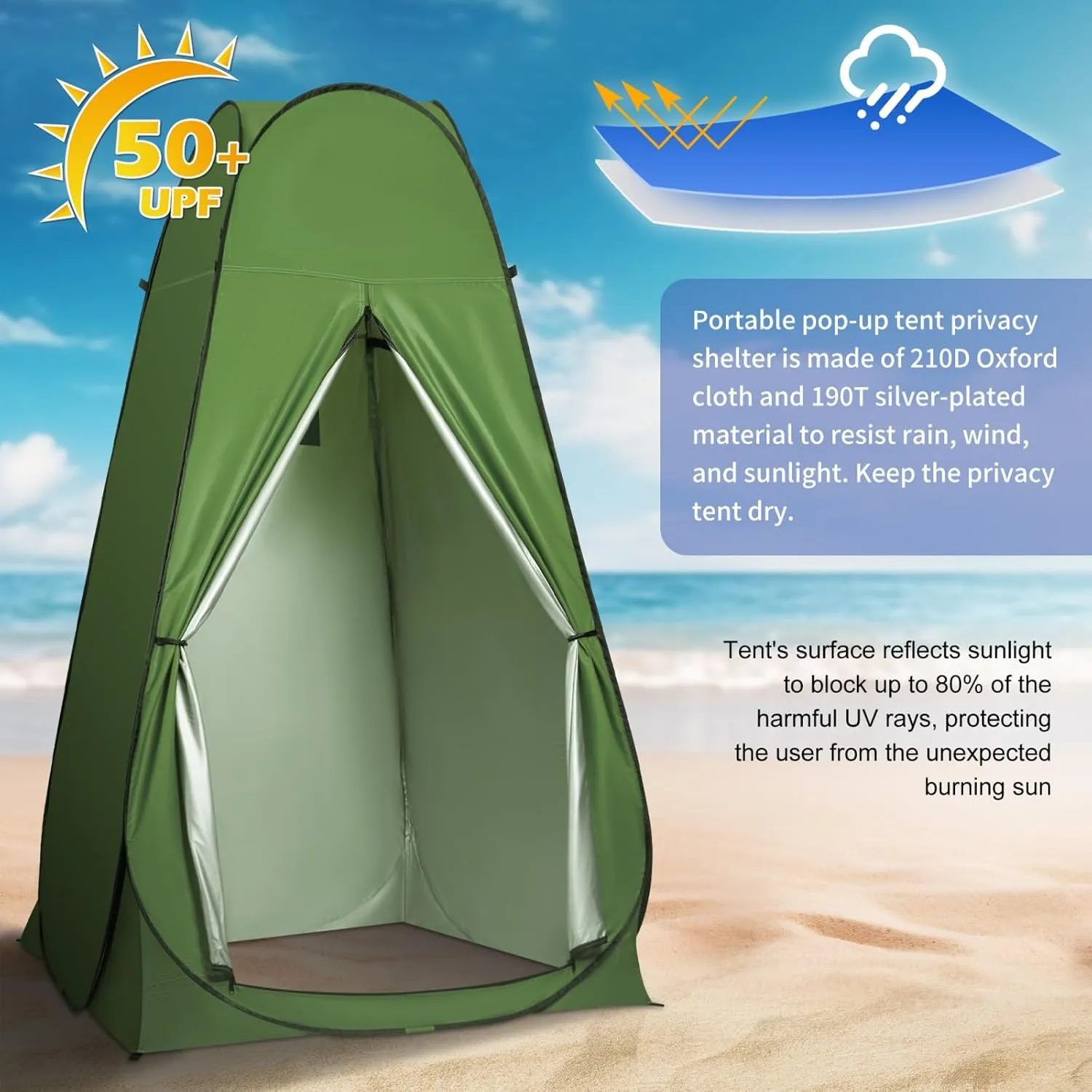 Pop Up Privacy Shower Tent, Outdoor Portable Changing Tent Camping for Camping Beach Toilet Shower Bathroom Changing Room Sun Shelter with Window with Carry Bag