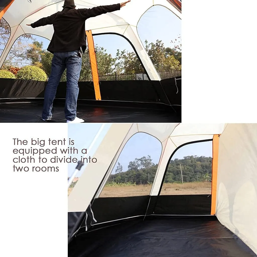 Pop Up Tent for 3 to 4 Person, Camping Outdoor Tent, Family Camping Tent with 360° Panoramic View, Ventilation, Waterproof Dome Tent for, Camping, Beach, and Outdoor