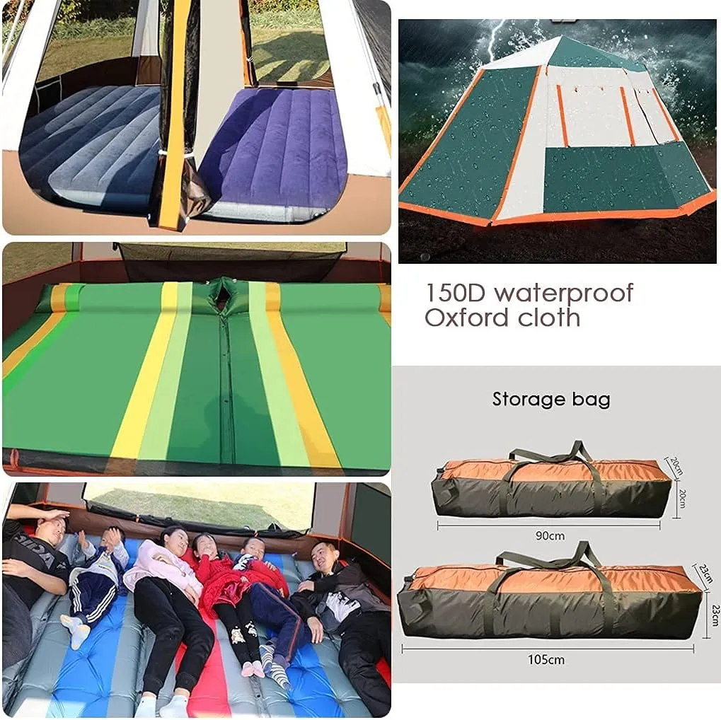 Pop Up Tent for 3 to 4 Person, Camping Outdoor Tent, Family Camping Tent with 360° Panoramic View, Ventilation, Waterproof Dome Tent for, Camping, Beach, and Outdoor