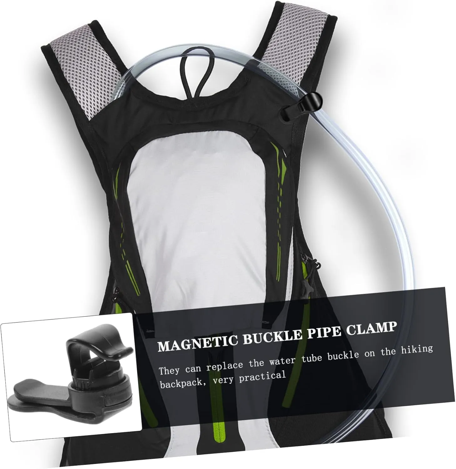 POPETPOP Convenient Water Tube Clips Black Magnet Portable Magnetic Buckle Abs Adjustable Water Tube Clips