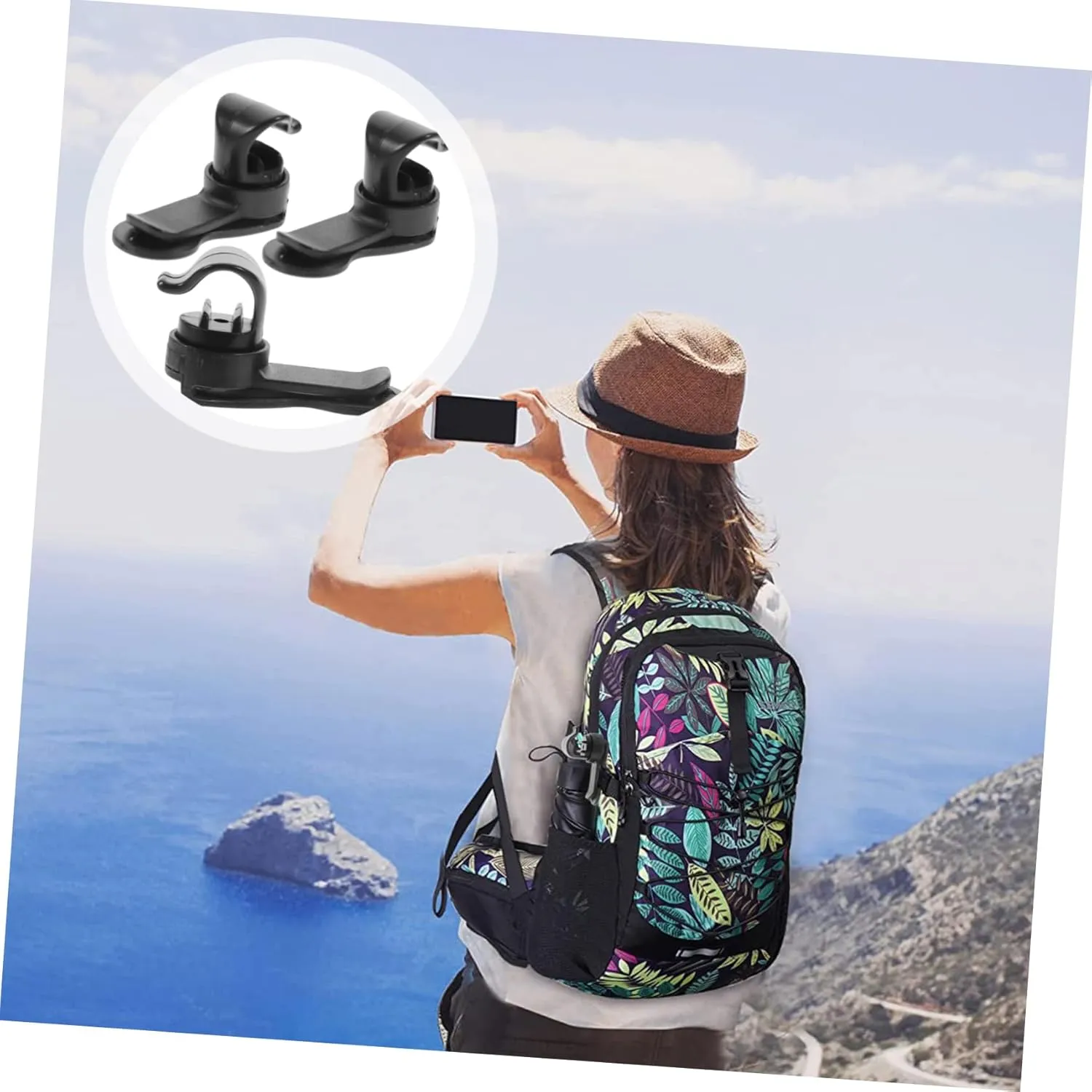 POPETPOP Convenient Water Tube Clips Black Magnet Portable Magnetic Buckle Abs Adjustable Water Tube Clips