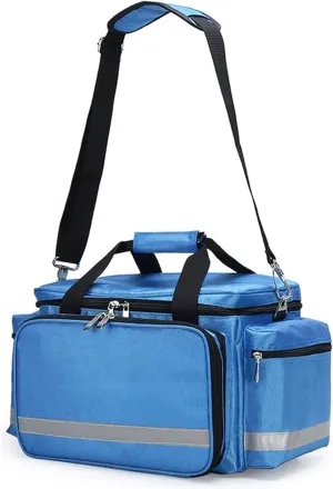 Portable First Aid Bag, With Adjustable Shoulder Strap Nurse Tote Bag, Oxford Cloth Waterproof Large Capacity Backpack(M,B)