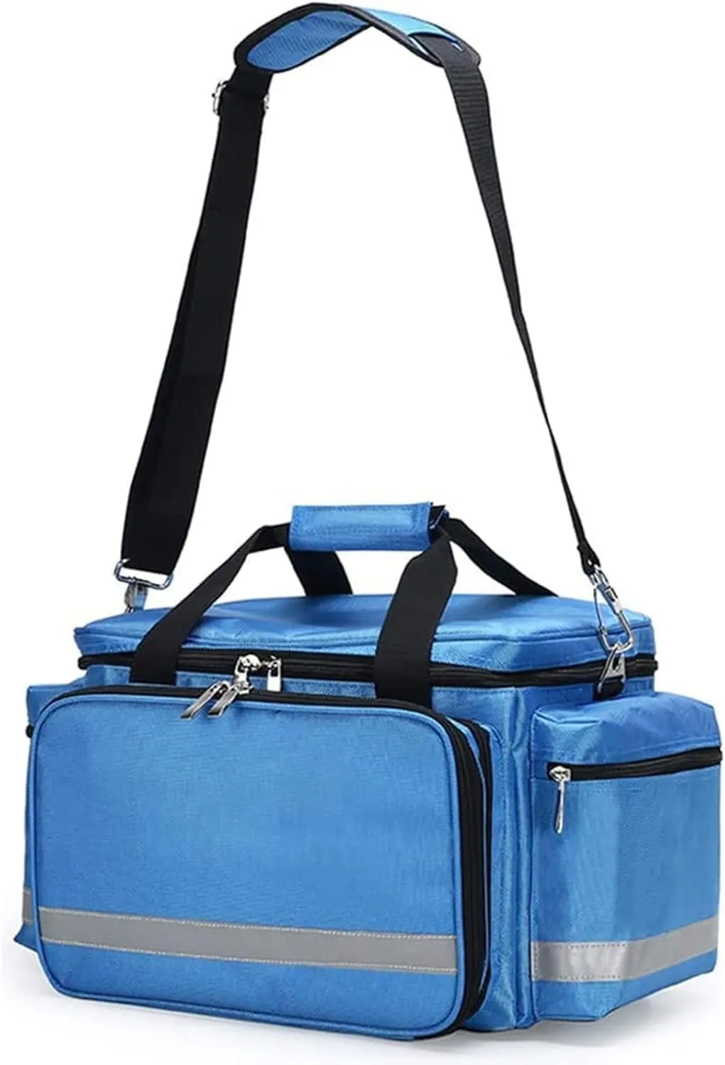 Portable First Aid Bag, With Adjustable Shoulder Strap Nurse Tote Bag, Oxford Cloth Waterproof Large Capacity Backpack(M,B)