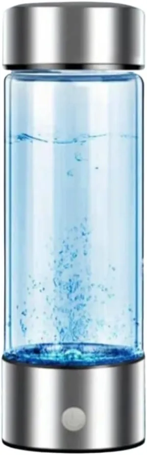 Portable Hydrogen Water Bottle, 420ml Capacity, SPE&PEM Technology, BPA-Free Glass with Wide Opening
