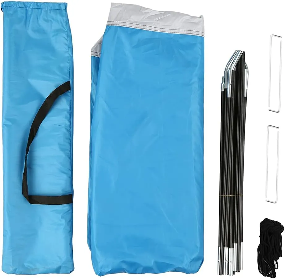 Portable Instant Pop Up Tent Foldable Camping Shower Tent with Carry Bag Dressing Room Privacy Shelter Portable Outdoor Bathroom Tent for Camping Beach Easy Set Up (Blue 120X120X190CM) (Blue