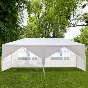Portable Waterproof Tent Outdoor Gazebo Canopy Tent,Party Wedding Tent Sturdy Shelter, UV-Proof Commercial Camping Tent for Parking Garden Backyard Lawns Event Tent (10 x 20 Ft & Six Sides)
