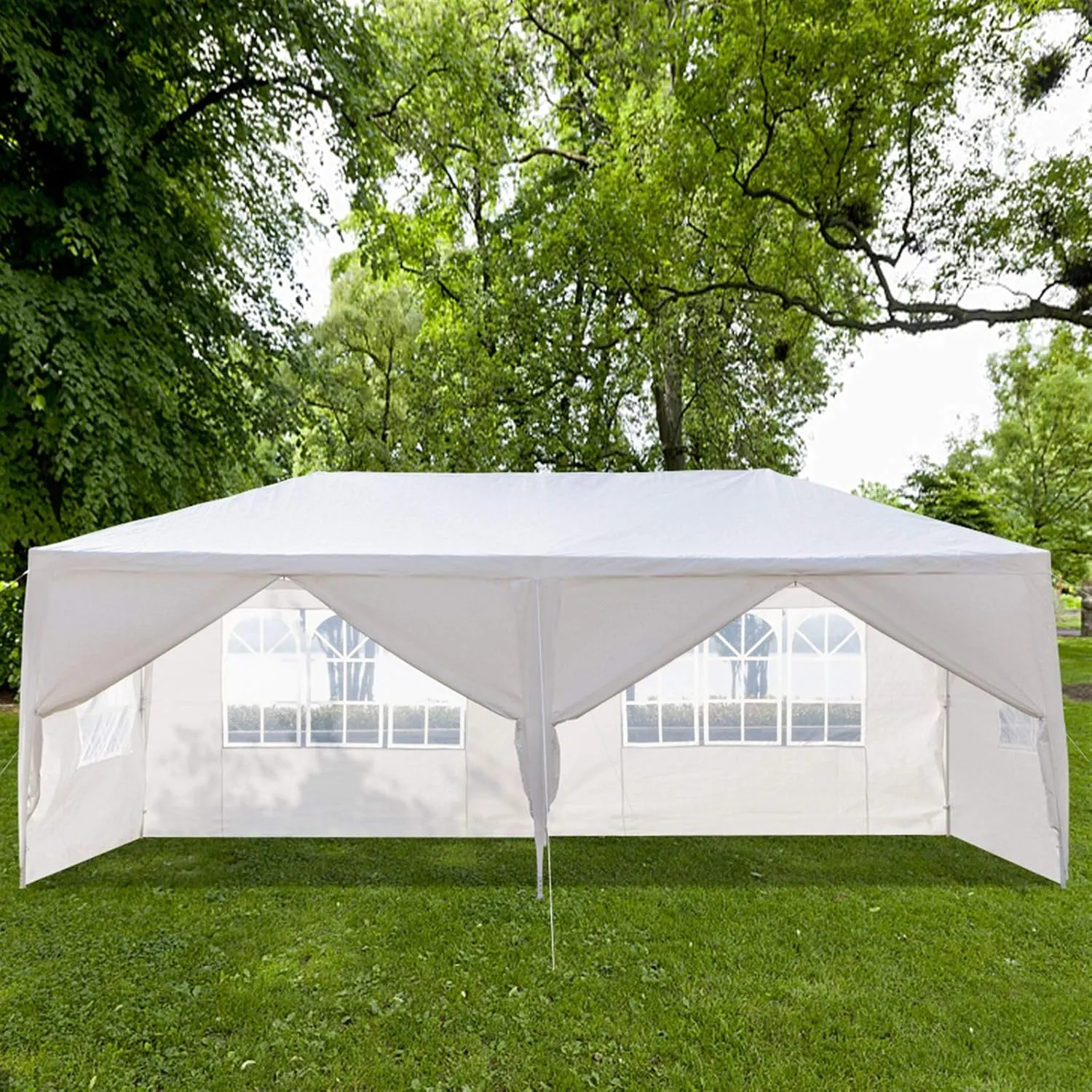 Portable Waterproof Tent Outdoor Gazebo Canopy Tent,Party Wedding Tent Sturdy Shelter, UV-Proof Commercial Camping Tent for Parking Garden Backyard Lawns Event Tent (10 x 20 Ft & Six Sides)