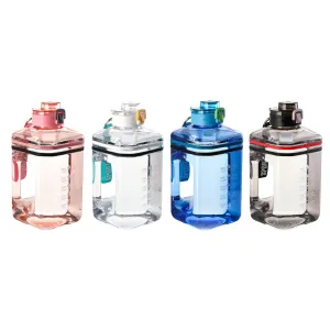 Premium 2.2L Large Capacity Sports Water Bottle – Leak-Proof, Eco-Friendly Direct Drinking Water Jug with Motivational Time Markings – Portable for Hiking, Cycling, Gym, Running, and Outdoor Activities