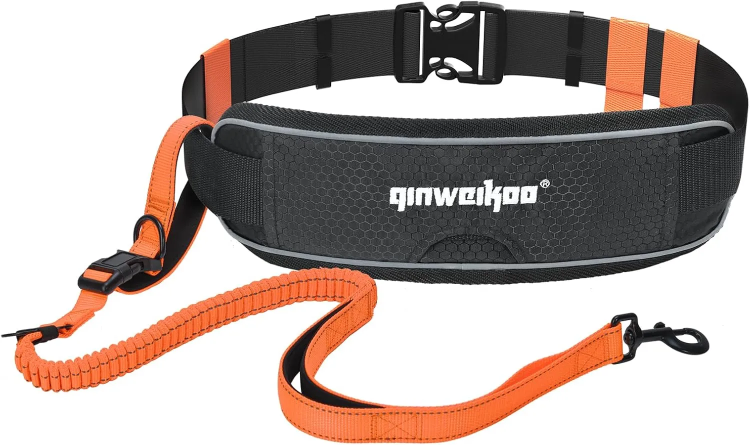 Premium Hands Free Dog Leash,Adjustable Waist Belt for Large Dogs Walking Up to 125 lbs,Shock Absorbing Bungee Dog Leash,Reflective Safety Leash Belt for Jogging,Biking,Hiking,Running,Training Dogs.