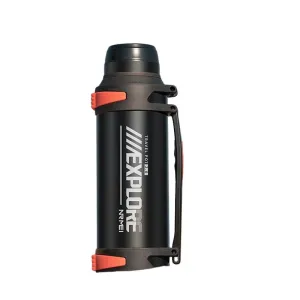 Premium Insulated Stainless Steel Water Bottle – 4L Thermal Flask, Double Vacuum Insulation, Leak-Proof, Soft Handle, Hot & Cold Beverage Container for Outdoor Use, Coffee/Tea Bottle with Carrying Strap