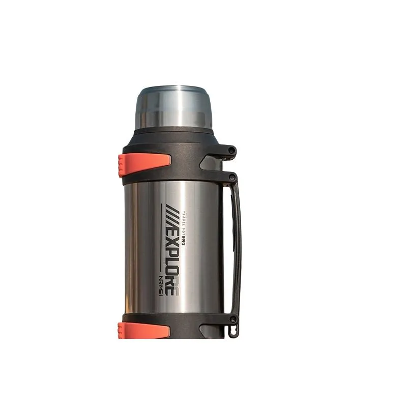 Premium Insulated Stainless Steel Water Bottle – 4L Thermal Flask, Double Vacuum Insulation, Leak-Proof, Soft Handle, Hot & Cold Beverage Container for Outdoor Use, Coffee/Tea Bottle with Carrying Strap