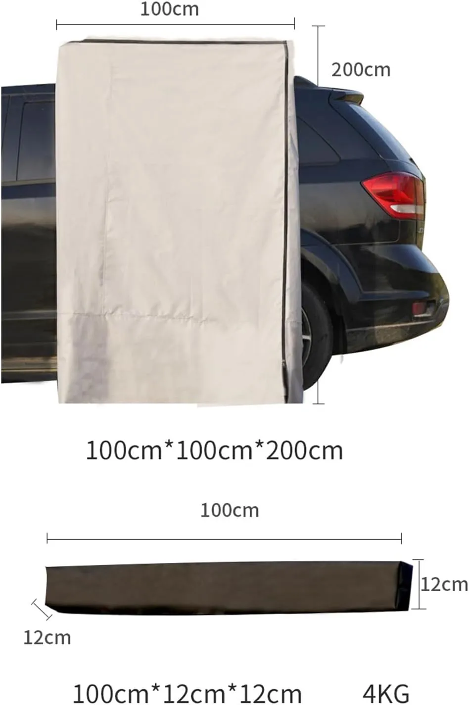 Privacy Shower Tent Awning - Car Side Shower Room Portable Privacy Shelter Bathroom,SUV Truck Bathroom Tent for Outdoor Camping Privacy Shelters