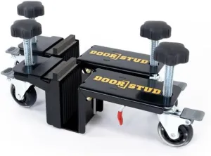 Pro with Infinite Spacer: Steel-Constructed Door Installation Tool for Home Improvement - Vertically Adjustable for Pre-Hung & Slab Doors - 300-lbs Weight Capacity