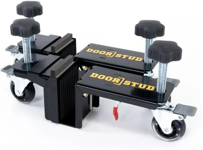 Pro with Infinite Spacer: Steel-Constructed Door Installation Tool for Home Improvement - Vertically Adjustable for Pre-Hung & Slab Doors - 300-lbs Weight Capacity