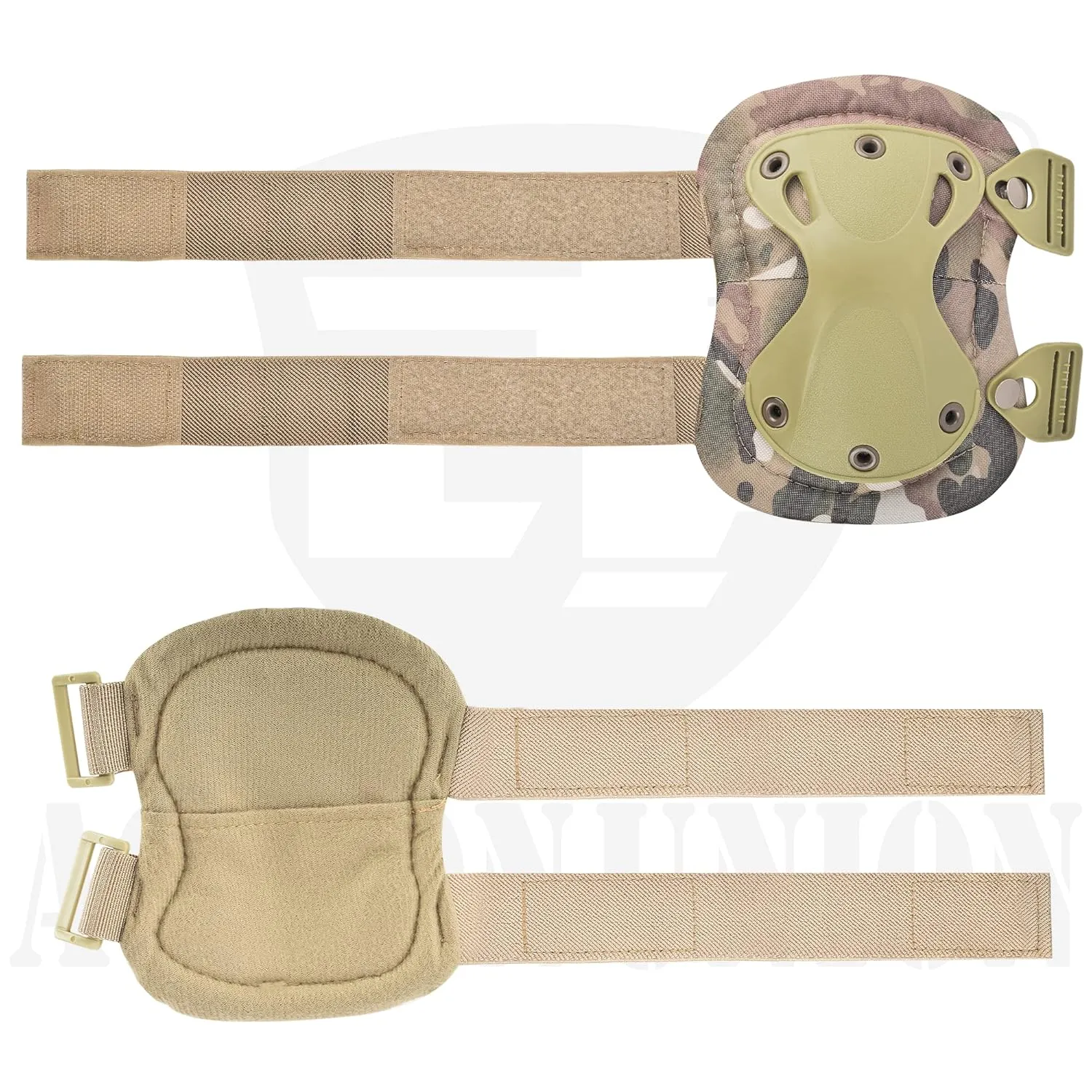 Professional Tactical Combat Knee and Elbow Protective Pads Sets Advanced Tactical Gear Set for Airsoft Paintball Hunting Army Skate Outdoor Sports (Black)