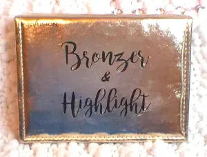 PROFUSION COSMETICS Profusion Bronzer & Highlighter Kit with Mirror and Brushes, Multi-Shade Palette