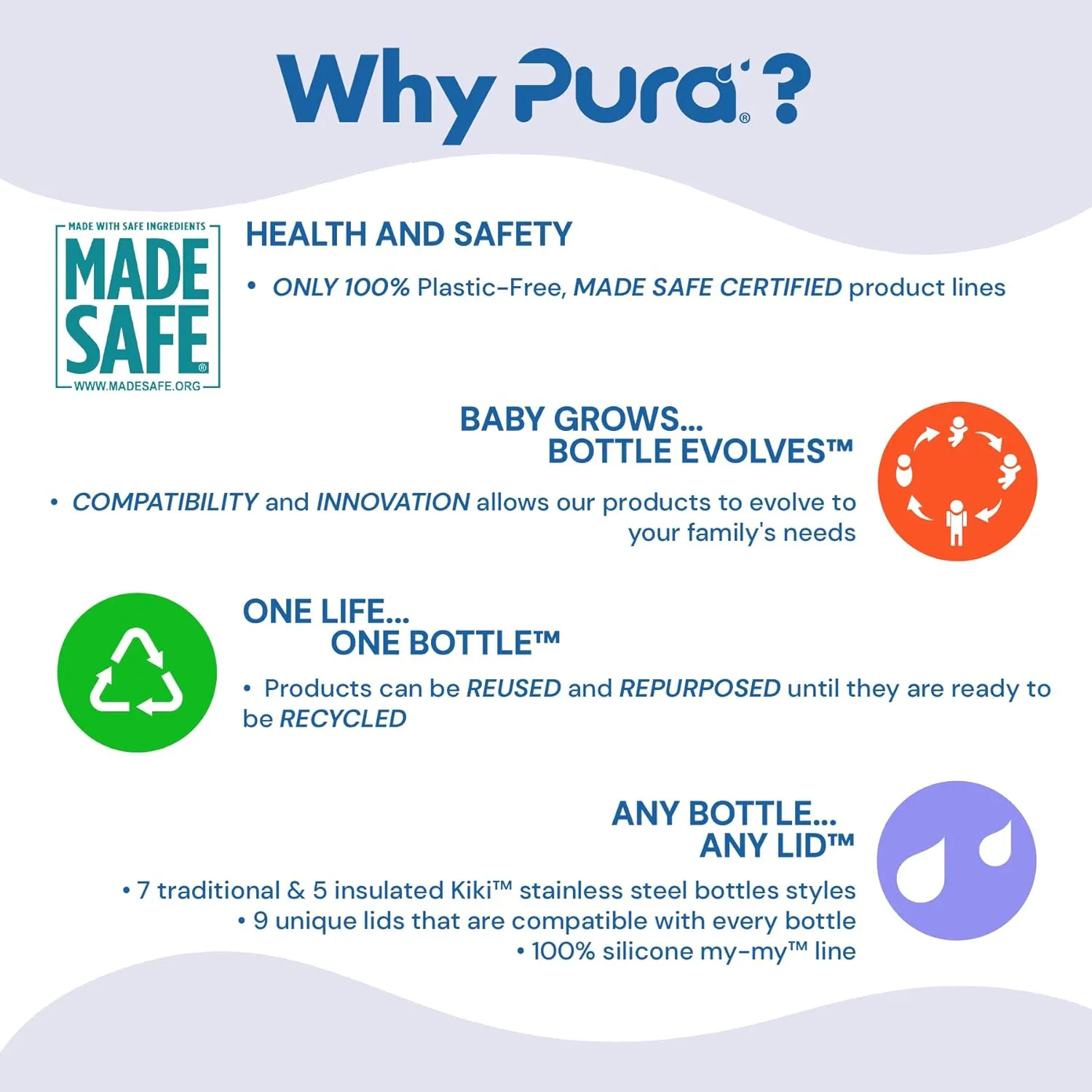 Pura Sport 16oz/473ml Insulated Bottle w/Sport Sleeve & Silicone Big Mouth Top - Stainless Steel, Warm & Cold, Leak-Proof & Spill-Proof for Kids, Toddlers, Preschoolers - Pink Swirl