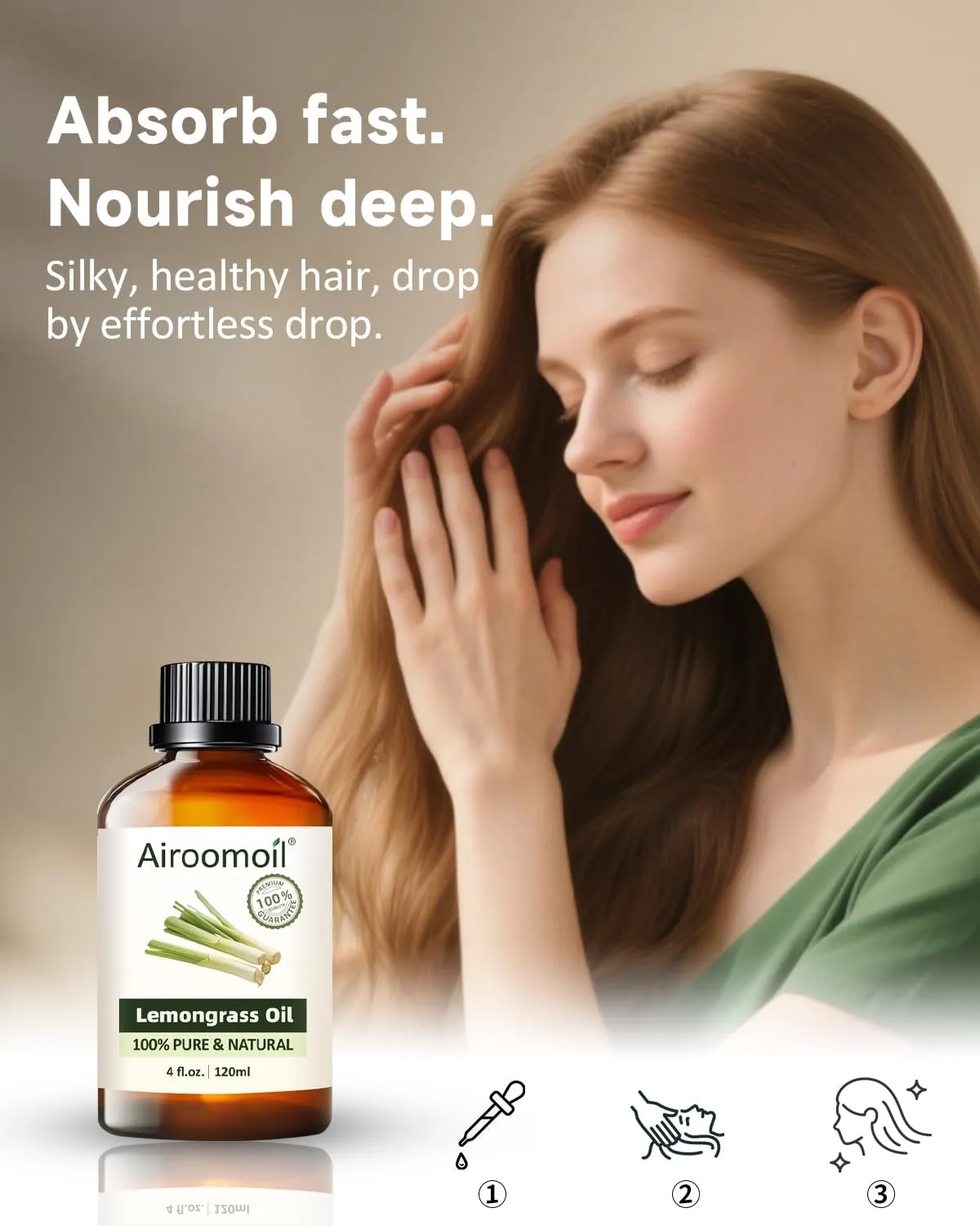 Pure Lemongrass Essential Oil Citrus Aromatherapy Natural for Hair Home Body Skin Energizing Diffuser Oils 4 Fl Oz