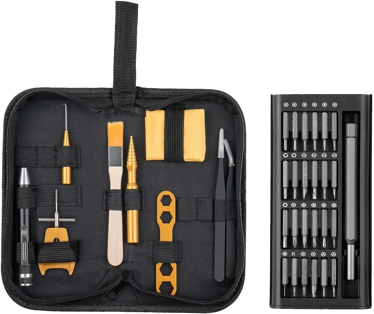 QUA'ANNYU [Upgraded Version] Fishing Reel Maintenance Kit | Reel Cleaning Kit | Fishing Reel Care Kit | Fishing Rod Repair Kit | 24 in 1 Screwdriver (Basic Set   24-in-1 Screwdriver)