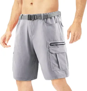 Quick Dry Cargo Shorts Men Outdoor Casual Stretchy Lightweight Fishing Hiking Breathable Comfortable Shorts No Belt