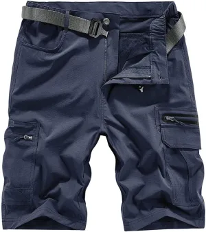 Quick Dry Hiking Shorts Men's Cargo Casual Outdoor 4-Way Stretchy Lightweight Summer Short with Multi Pockets 30-46 (No Belt)