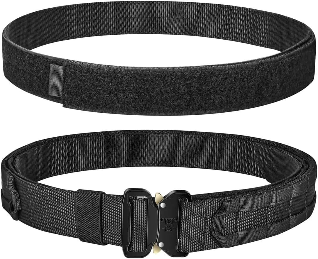 Quick Release COBRA Buckle EDC MOLLE Utility Belt 2in1 Tactical Heavy Duty Gun Belt Law Enforcement for Men Women