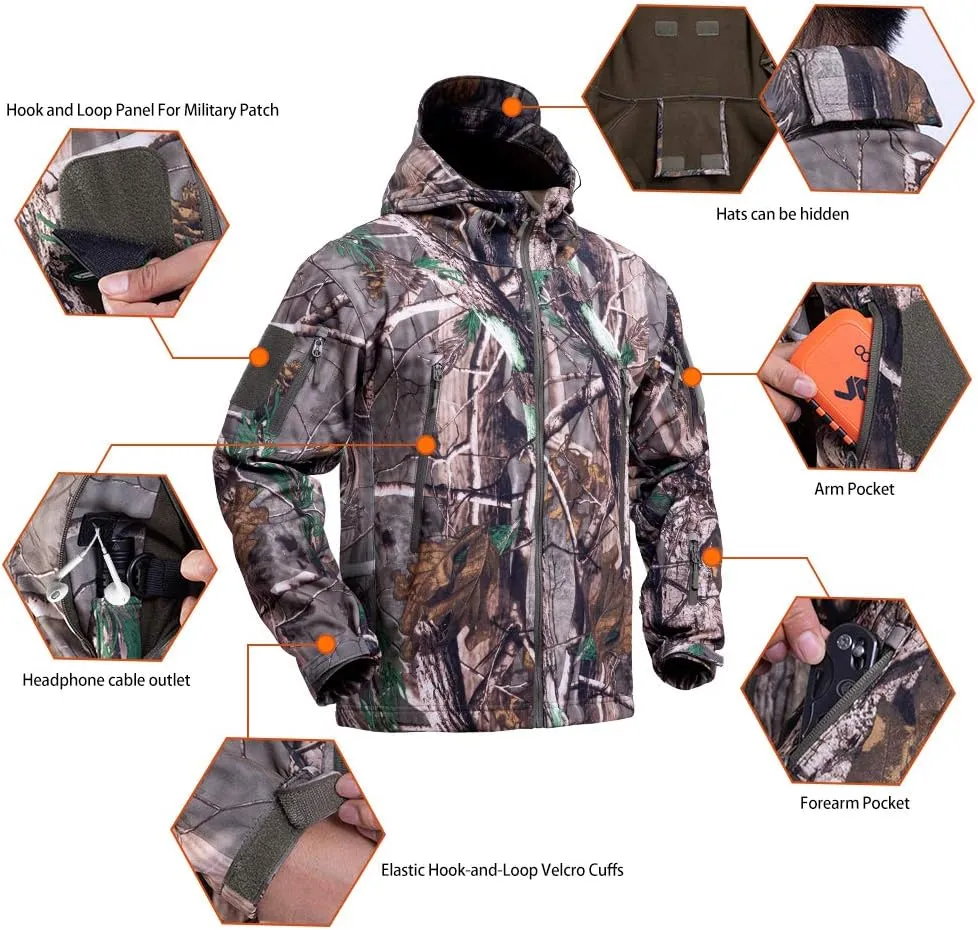 Quiet Hunting Clothes Suit Clothing Gear Camouflage Hoodie Jacket Pants