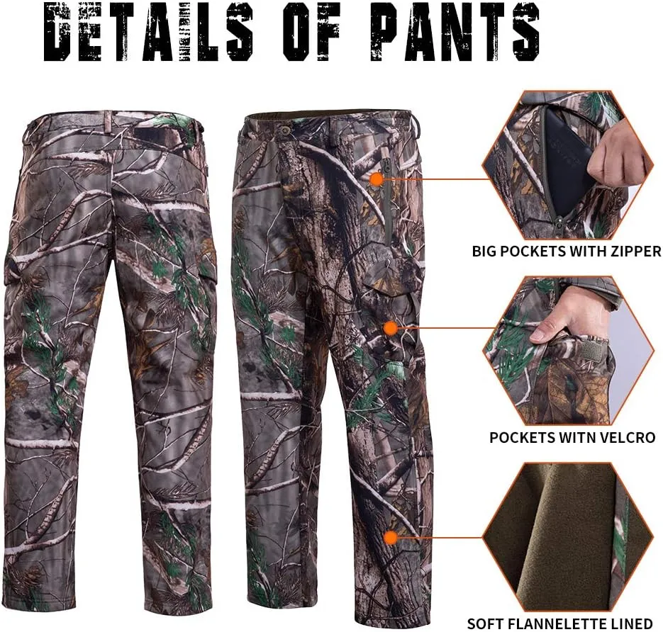 Quiet Hunting Clothes Suit Clothing Gear Camouflage Hoodie Jacket Pants