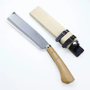 "AZUMASYUSAKU" Polished Hatchet 210mm (abt 8.3 Inch) for Left Hander, Blade Edge : Aogami Steel