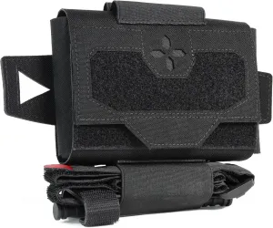 Range Battle Belt IFAK | Ambidextrous Individual First Aid Trauma Kit | Tourniquet, Trauma Dressing, Gauze (Black)