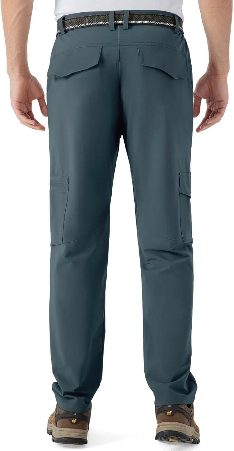Rdruko Men's Hiking Pants Lightweight Quick Dry Water Resistant Outdoor Travel Work Fishing Pants 6 Pockets
