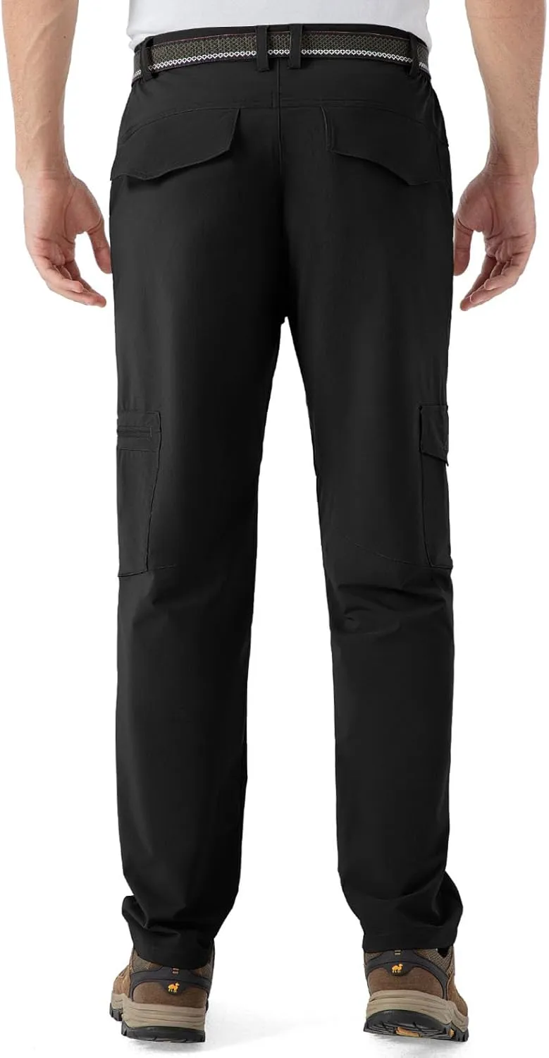 Rdruko Men's Hiking Pants Lightweight Quick Dry Water Resistant Outdoor Travel Work Fishing Pants 6 Pockets