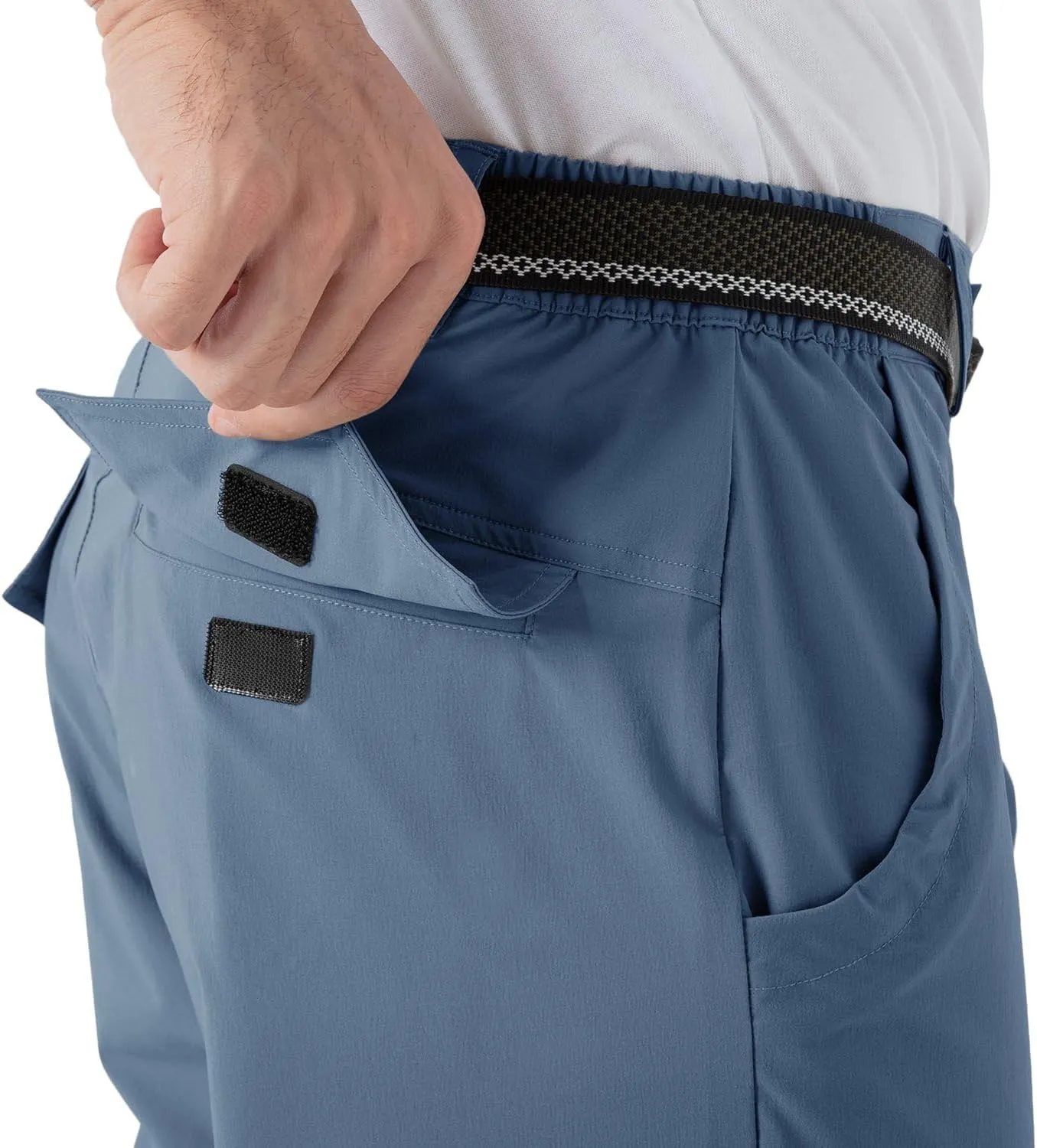 Rdruko Men's Hiking Pants Lightweight Quick Dry Water Resistant Outdoor Travel Work Fishing Pants 6 Pockets
