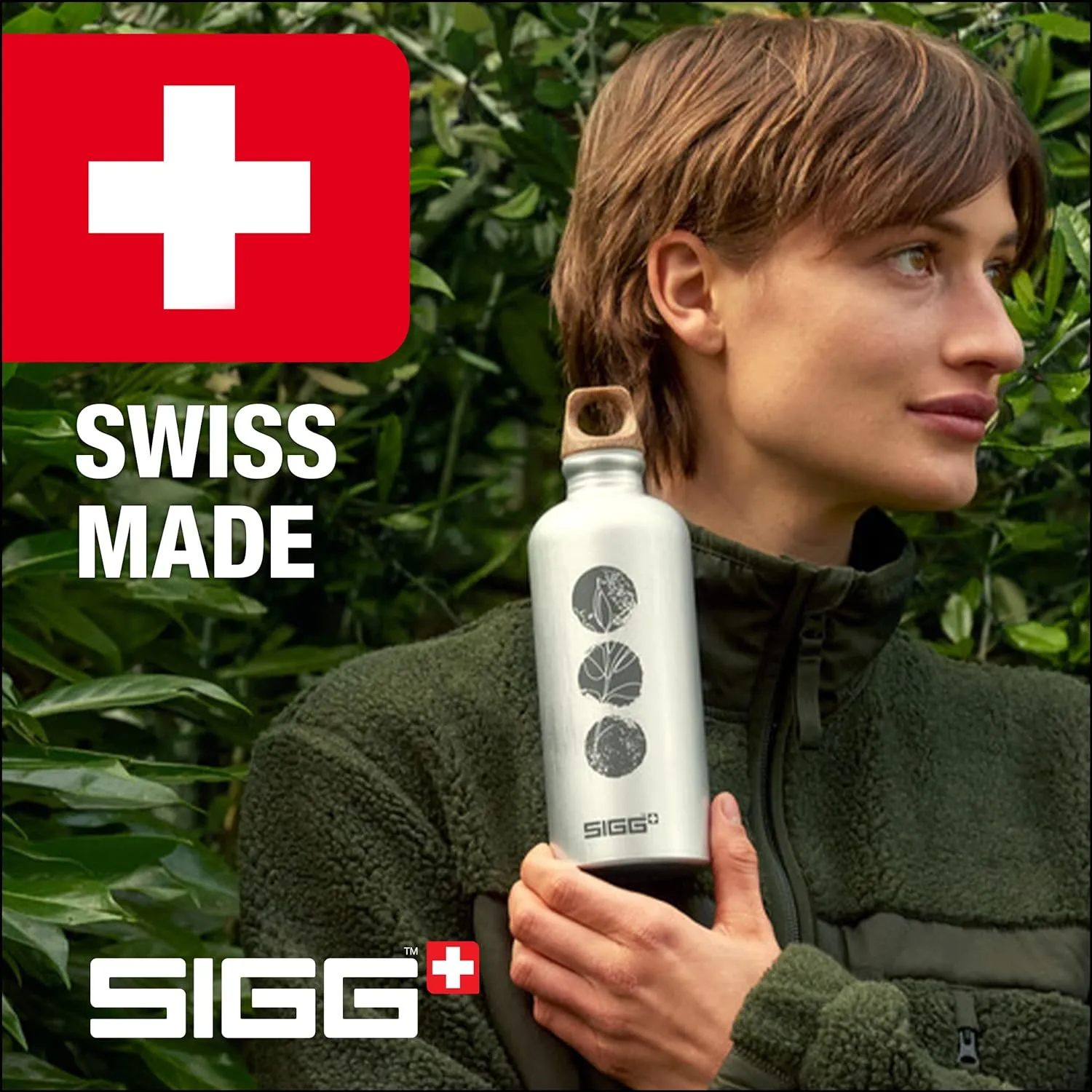 Recycled Metal Water Bottle - Traveller MyPlanet - Made in Switzerland - Carbonated Drinks - Lightweight 20, 34Oz