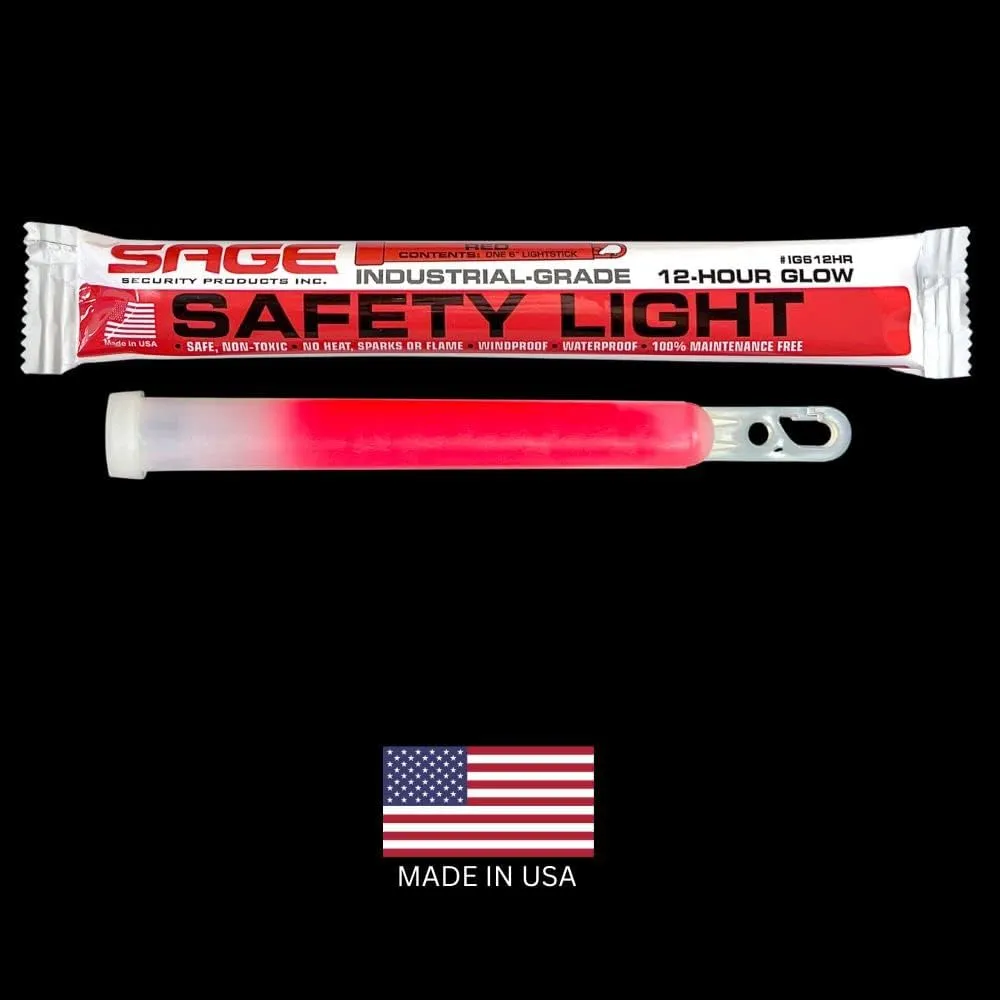 Red Emergency Safety Glow Sticks -100 Pack