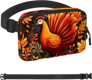 Red Thanksgiving Turkey-482 Belt Bag for Men and Women Fanny Pack,Belt Bag with Adjustable Strap,Fashion Crossbody Everywhere Belt Bag for Travel Outdoors Running Hiking