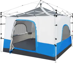 REDCAMP Canopy Camping Tent for Pop Up Canopy Tent, Inner Tent Converts Straight Leg 10'x10' or 10'x20' Canopy into Camping Tent, Fits 4-6 Person(Frame/Shelter NOT Included)