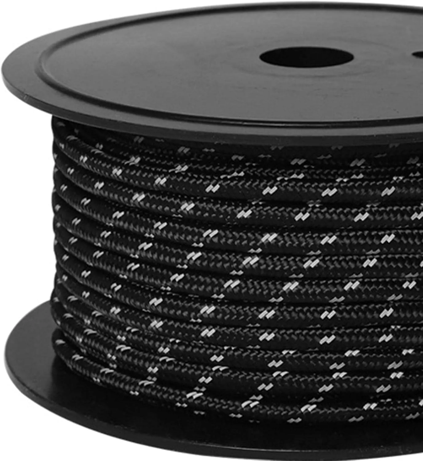 Reflective Tent Rope Set, Illuminated Camping Cord Bundle, Black