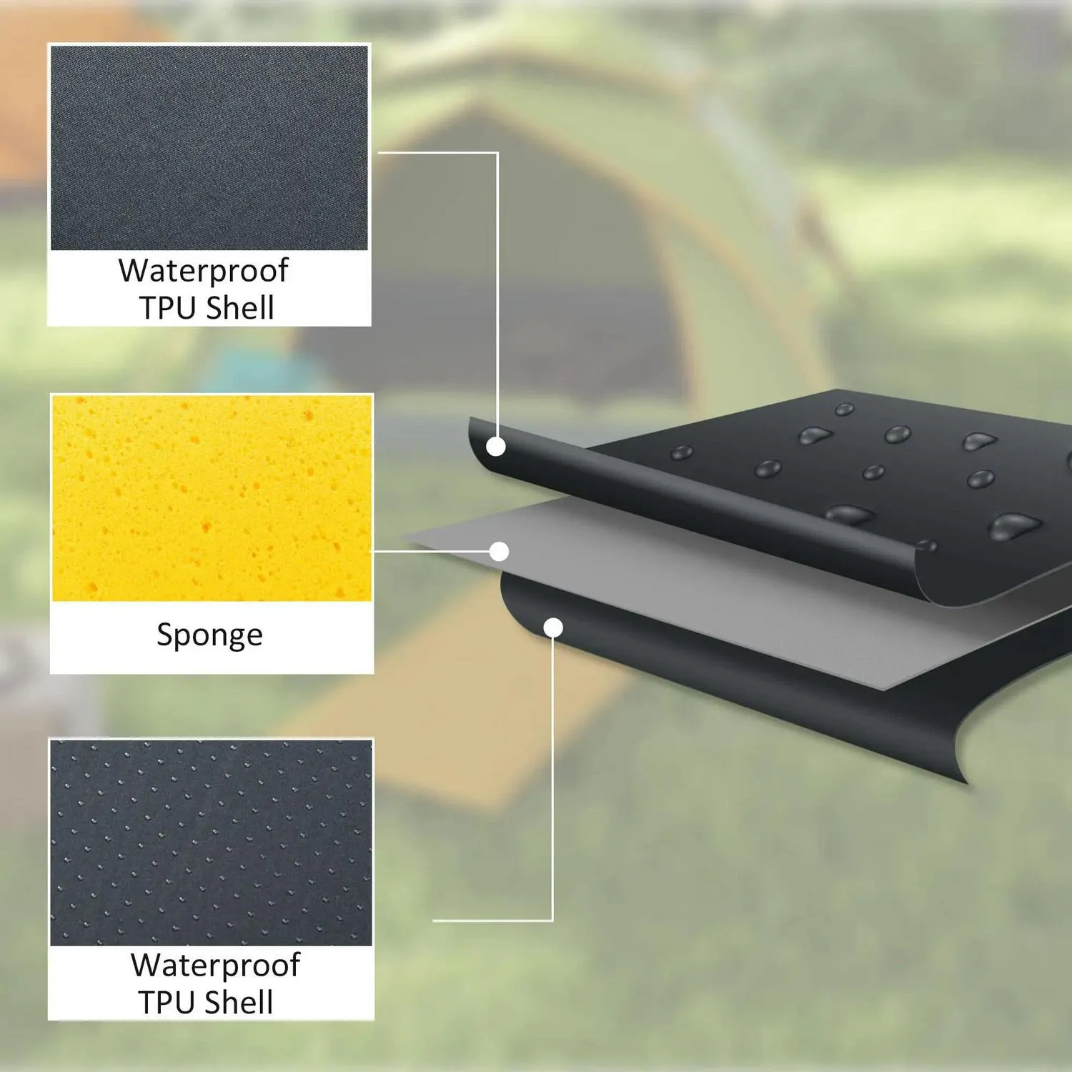 Reliable shipping Dome With Hiking, Inflatable Grey/Grey Bags, Self Removable Frame, Camping Person Fishing Dark Portable 2000mm Aluminium Tent And Rainfly For Outsunny Mattress, 1 Effortless Waterproof,