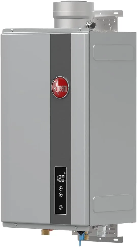 Rheem RTG-84DVLN-3 High Efficiency Non-Condensing Indoor Tankless Natural Gas Water Heater, 8.4 GPM