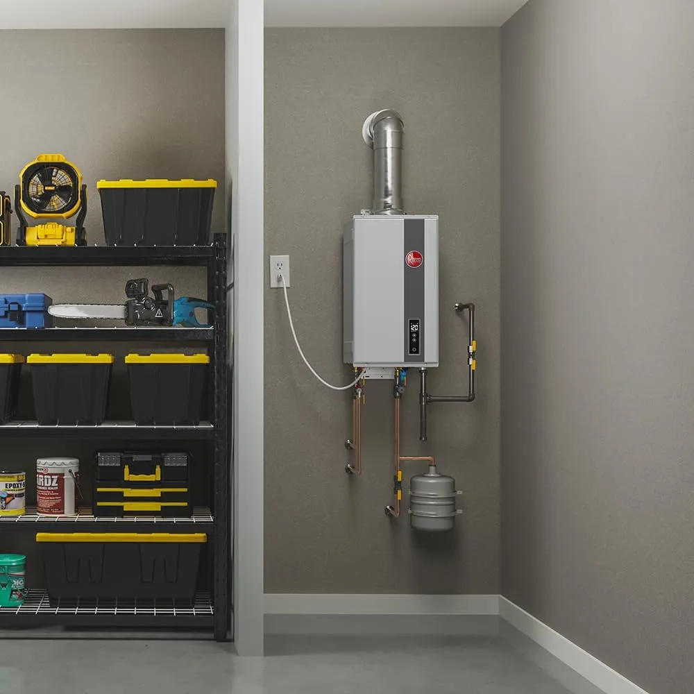 Rheem RTG-84DVLN-3 High Efficiency Non-Condensing Indoor Tankless Natural Gas Water Heater, 8.4 GPM