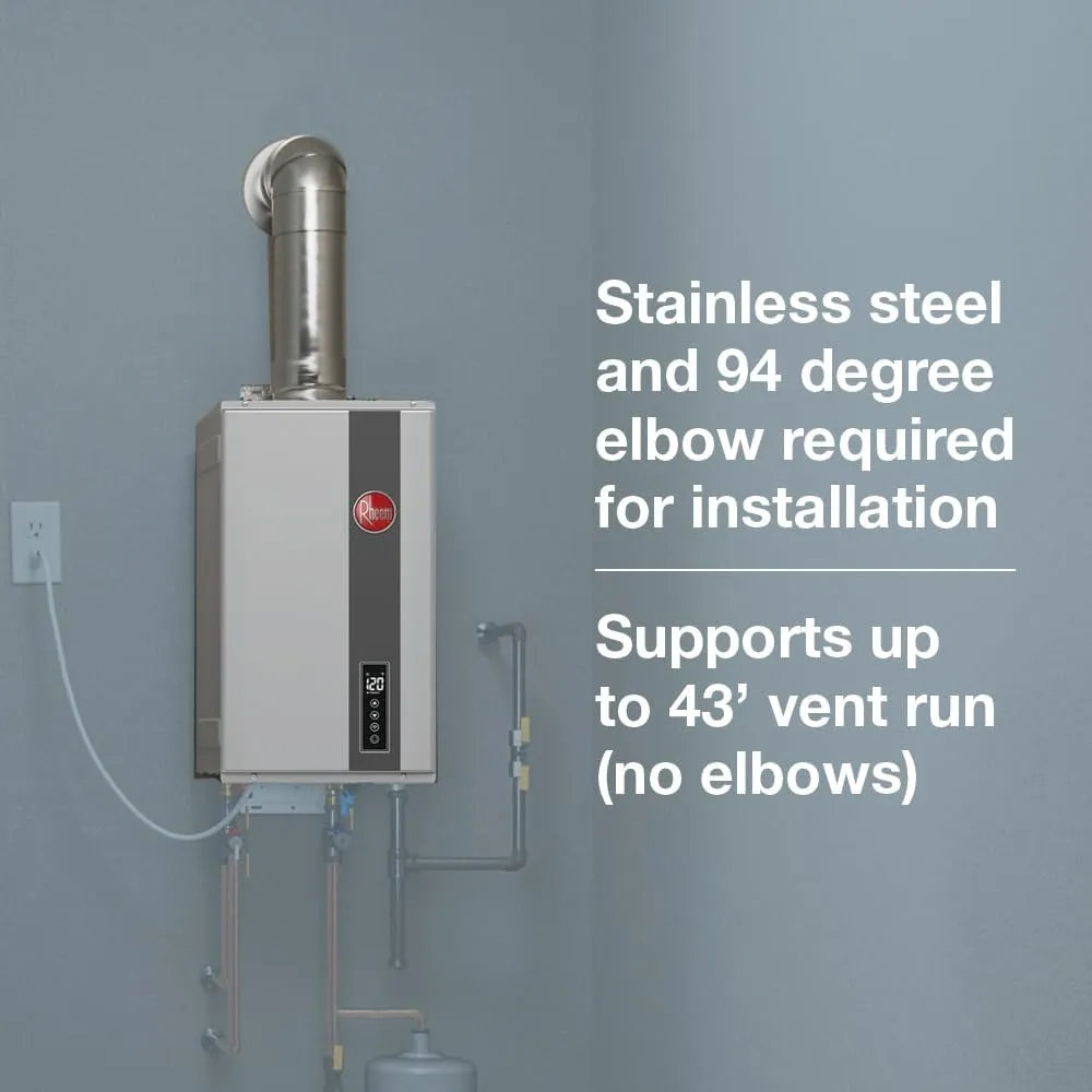 Rheem RTG-84DVLN-3 High Efficiency Non-Condensing Indoor Tankless Natural Gas Water Heater, 8.4 GPM