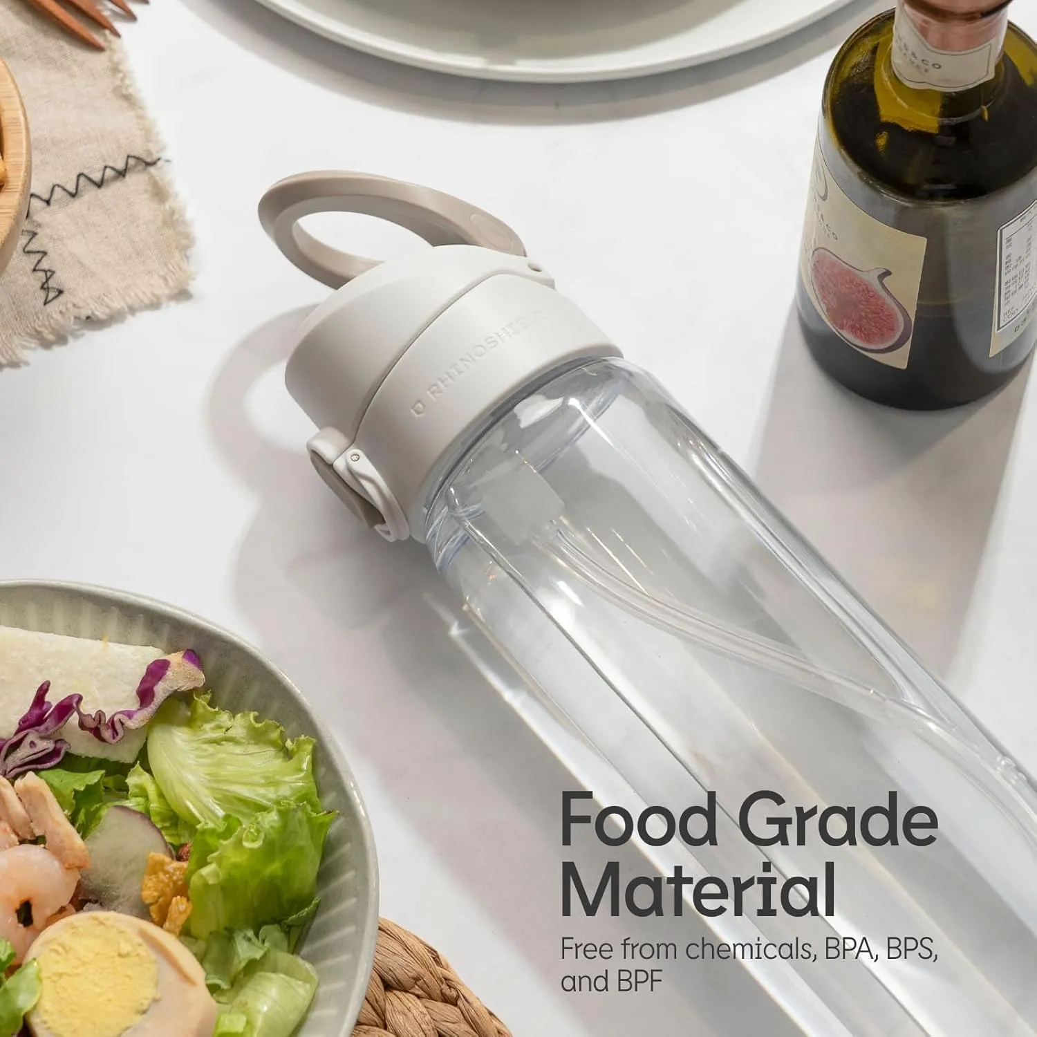 RhinoShield AquaStand Magnetic Bottle 27oz | Tritan Water Bottle with Straw Lid, Sport Bottle, with MagSafe Handle, Adjustable Tripod, Leak Proof, Lightweight - [Flowers in the Window]