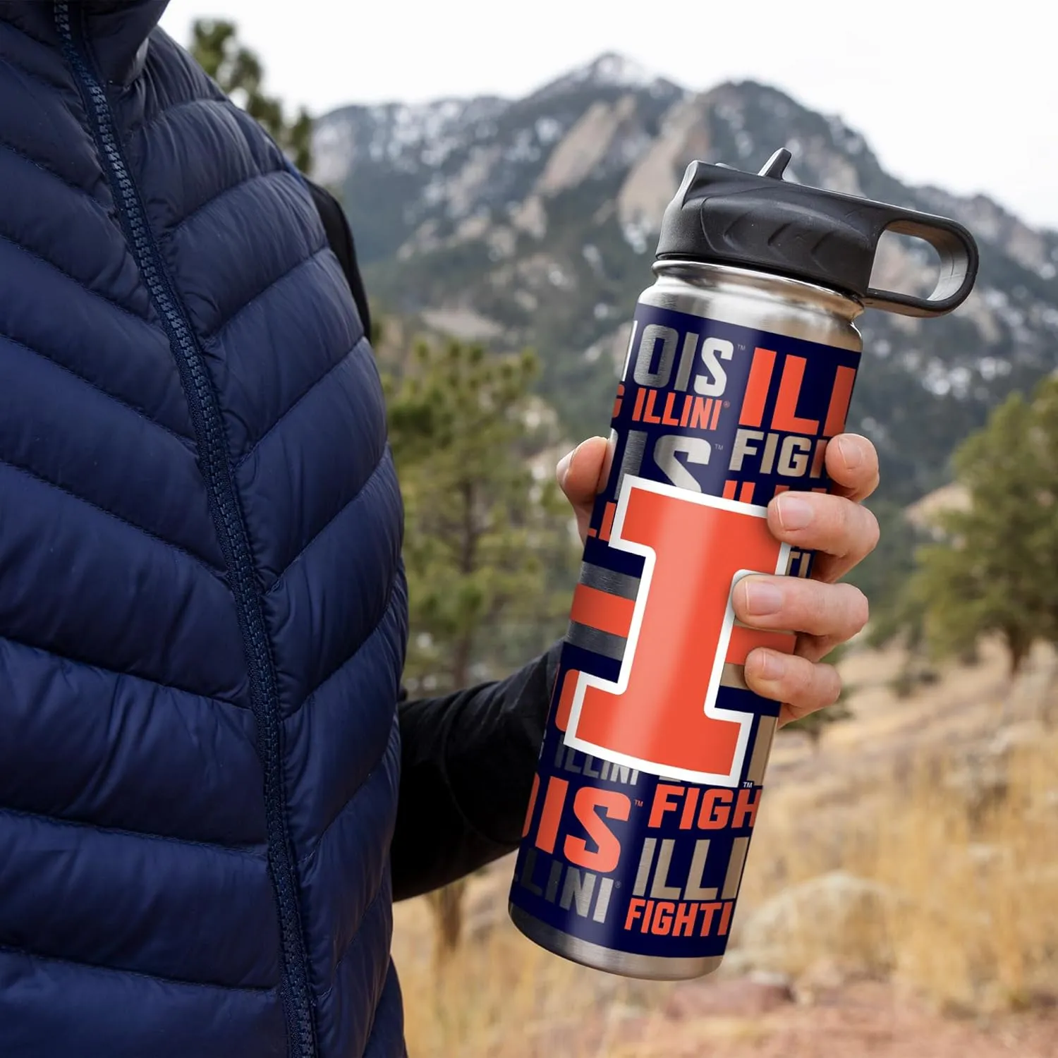 Rico Industries NCAA 22oz Stainless Steel Tumbler with Lid - Great For Coffee, Tea, Water or Cocktails