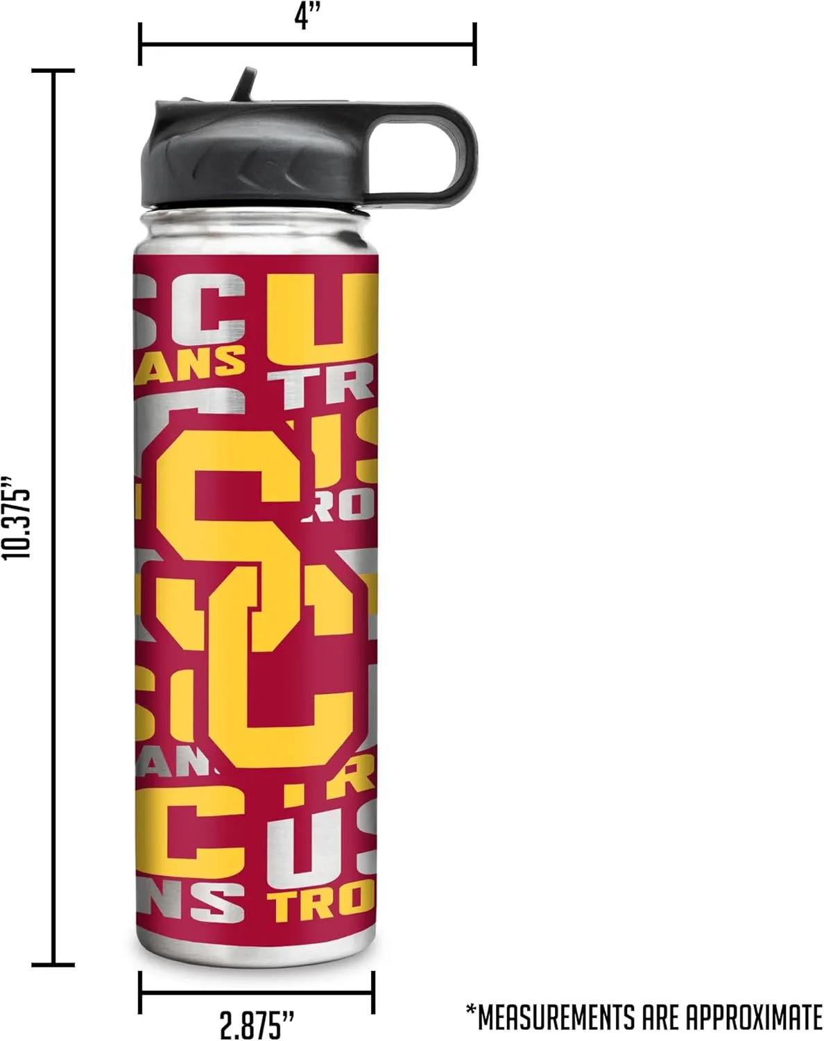 Rico Industries NCAA 22oz Stainless Steel Tumbler with Lid - Great For Coffee, Tea, Water or Cocktails
