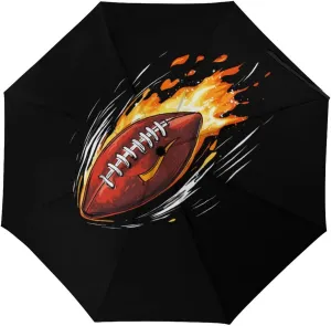 Rocket Football Three Folding Umbrellas Portable Auto Open/Close Windproof Umbrella for Men Women