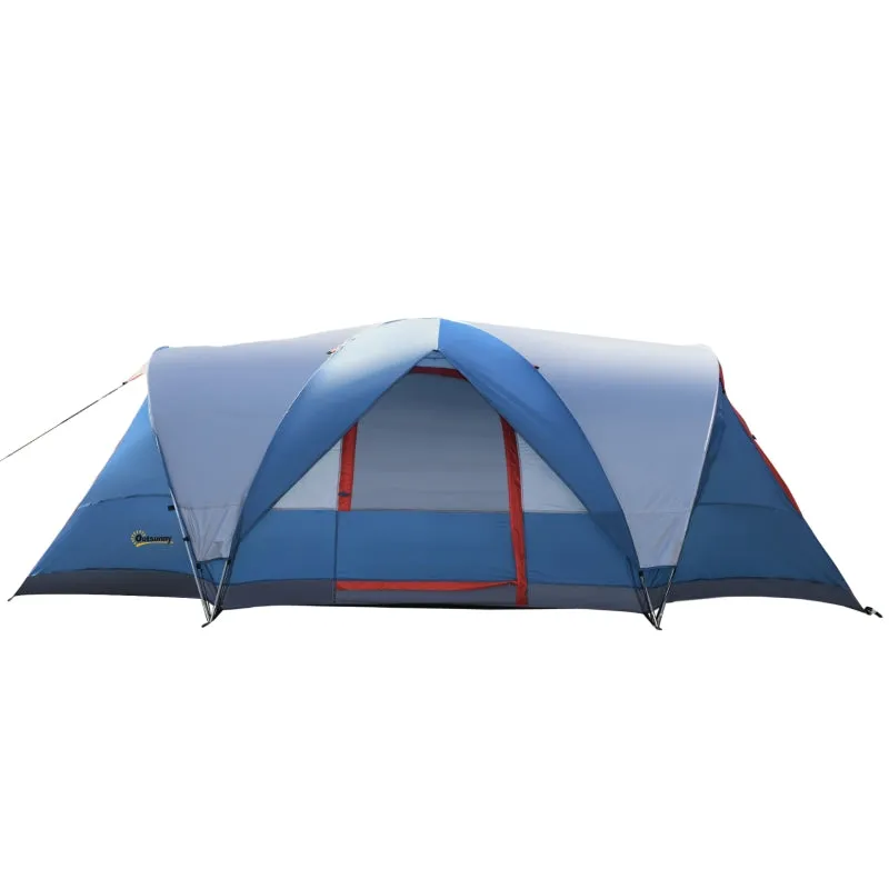 Rootz Camping Tent - Outdoor Shelter - Family Tent - Spacious Design - Water-Repellent - UV-Resistant - 475L x 207W x 150H cm