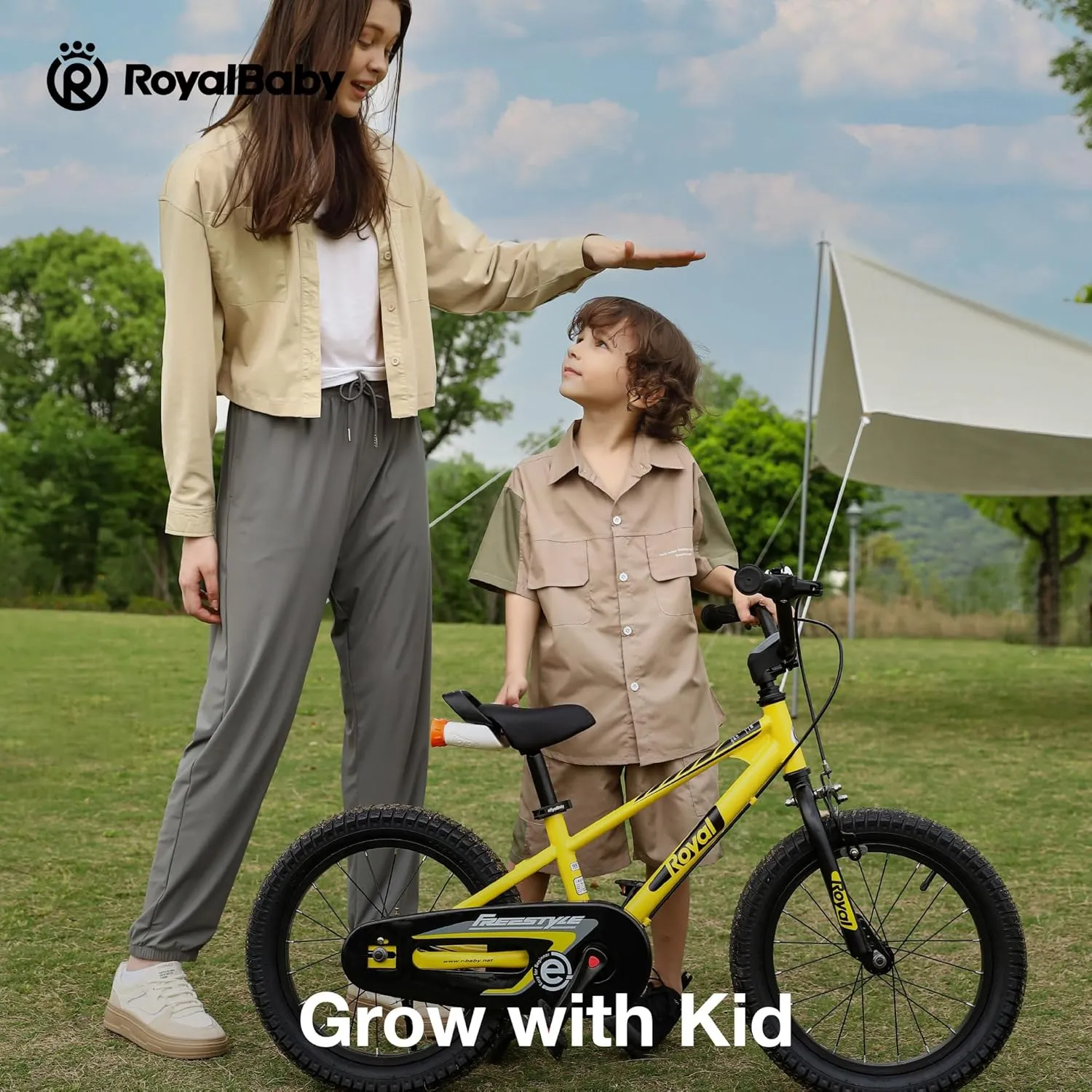 RoyalBaby Kids Bike EZ Freestyle Training Free Balance to Pedal Easy Learning Bicycle, 12-18 Inch for Toddlers to Big Kids