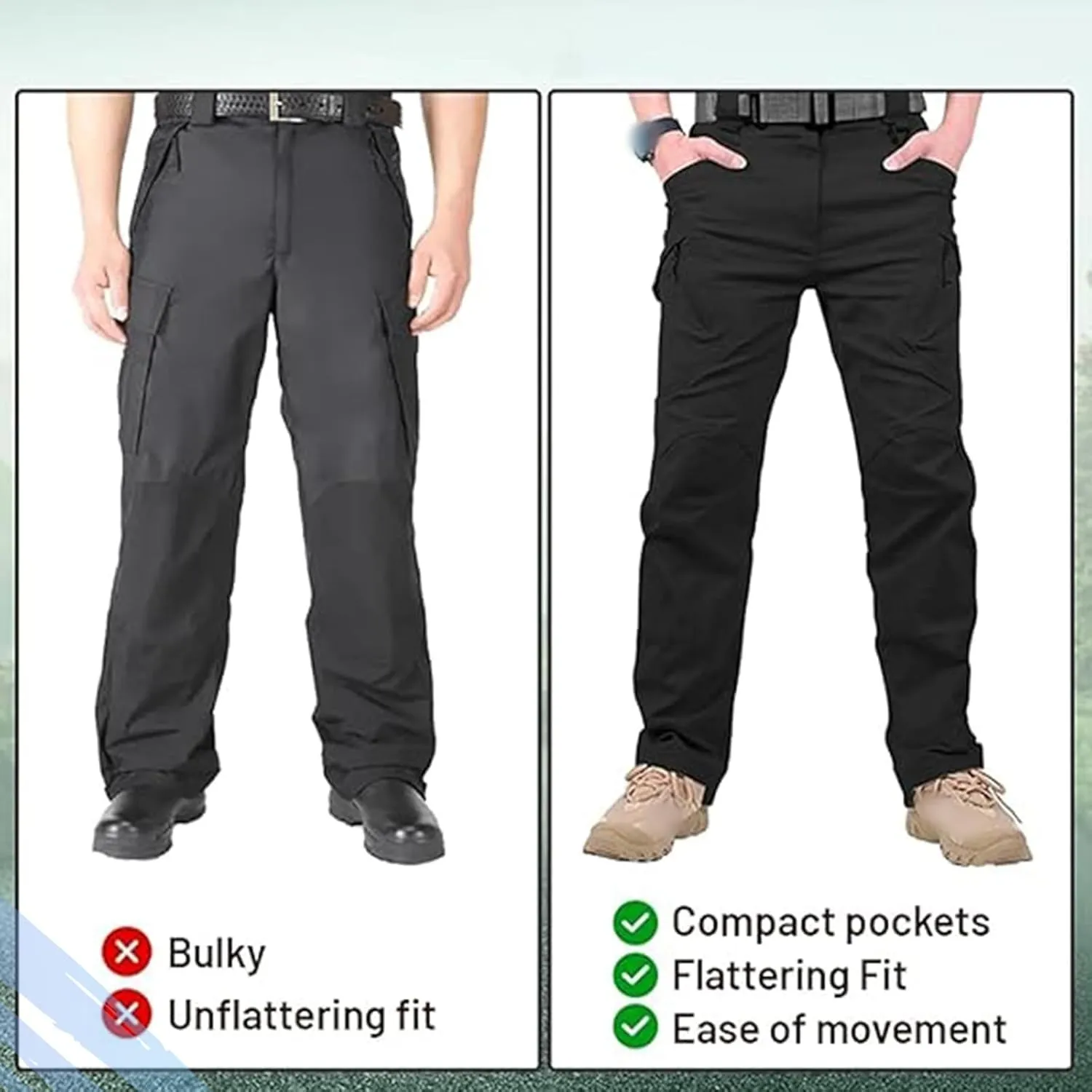 Rugstor Flexcamo - Tactical Waterproof Pants, Flexcamo Pants for Men,Lightweight Waterproof Quick Dry Tactical Pant