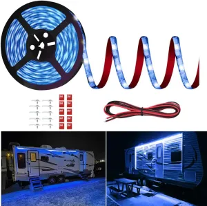 RV Awning Led Lights, 20FT 12V Camper Awning Lights for Camper Motorhome Travel Trailer Concession Stands Food Trucks, Waterproof RV Exterior Awning Light Strip for Party BBQ
